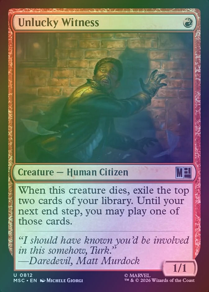 Unlucky Witness (MSC) (812) / Foil