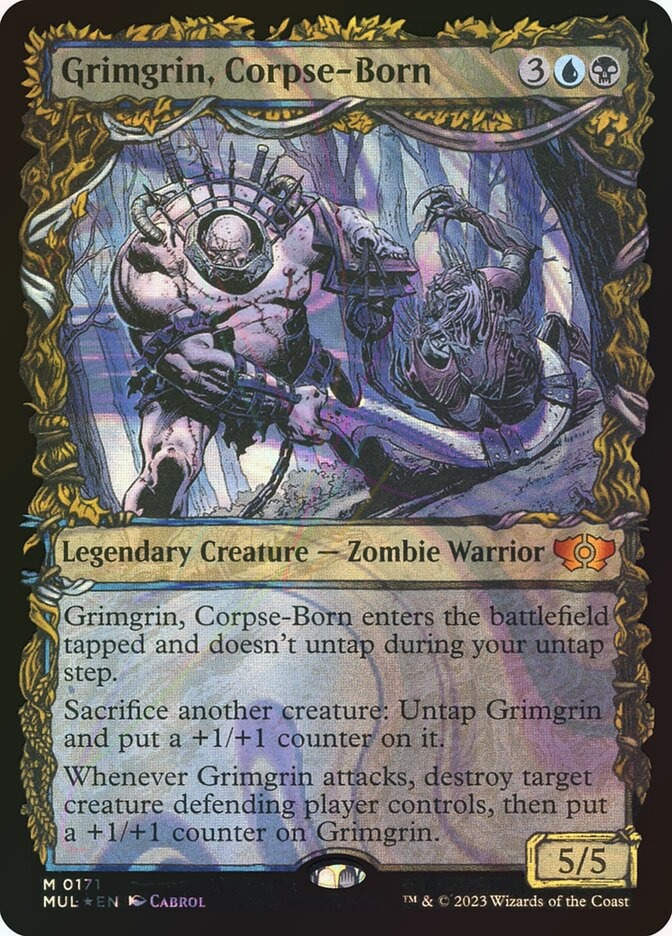 Grimgrin, Corpse-Born (MUL) (171) / Showcase / Halo Foil