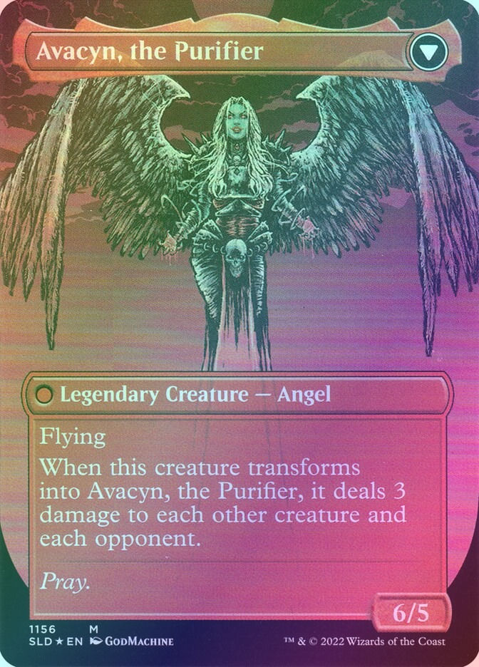 Archangel Avacyn // Avacyn, the Purifier (SLD) (1156) / Borderless / Foil — cara 2 de 2