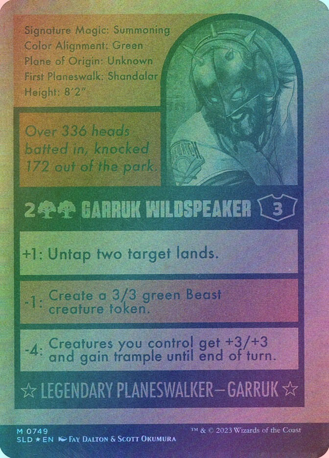 Garruk Wildspeaker // Garruk Wildspeaker (SLD) (749) / Borderless / Foil — cara 2 de 2