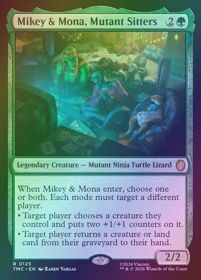 Mikey & Mona, Mutant Sitters (TMC) (125) / Foil