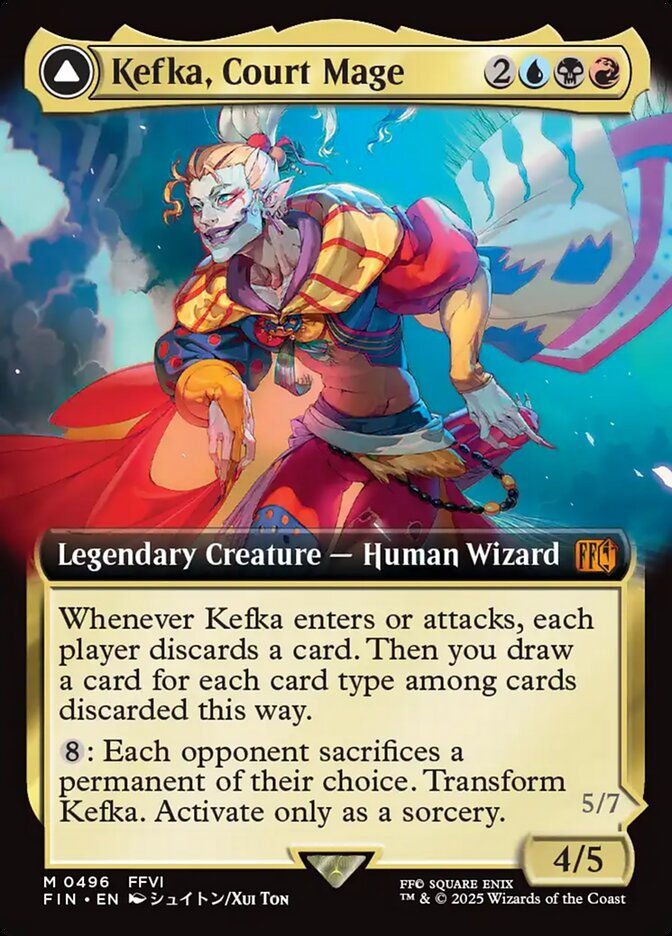 Kefka, Court Mage // Kefka, Ruler of Ruin (FIN) (496) / Extended Art — cara 1 de 2