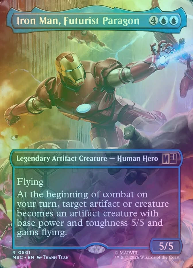 Iron Man, Futurist Paragon (MSC) (501) / Borderless / Foil