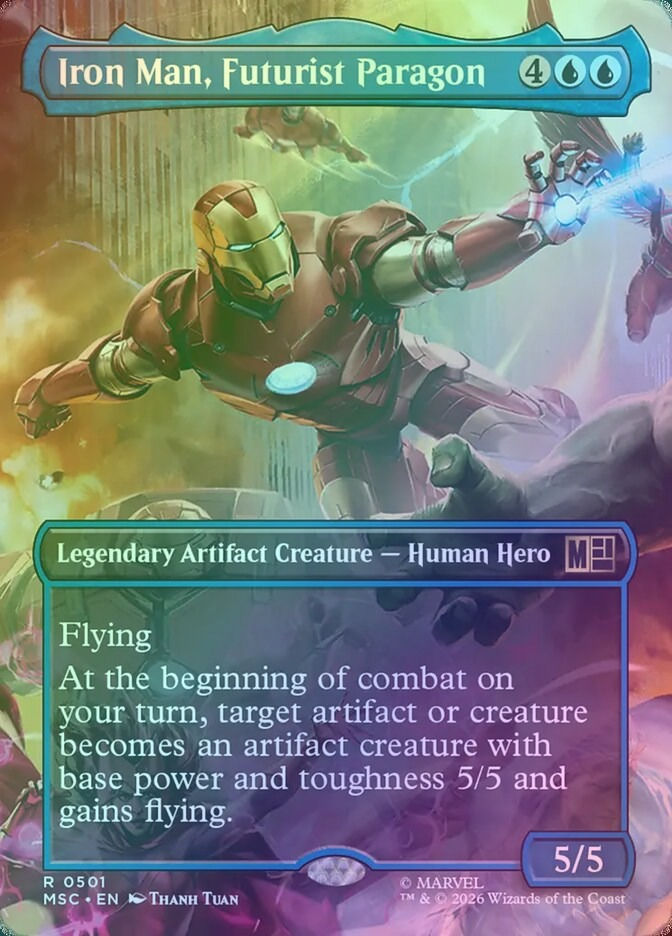 Iron Man, Futurist Paragon (MSC) (501) / Borderless / Foil