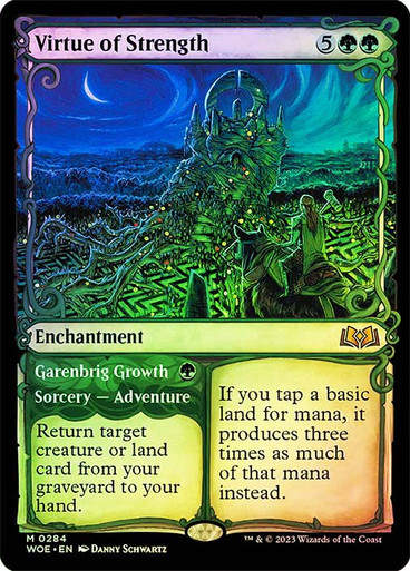 Virtue of Strength // Garenbrig Growth (woe) / Showcase Foil