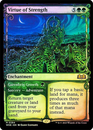 Virtue of Strength // Garenbrig Growth (woe) / Showcase Foil