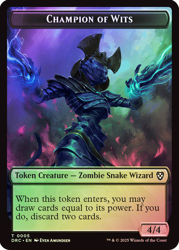 Champion of Wits (TDRC) (5) // Zombie (TDRC) (3) / Foil — cara 1 de 2