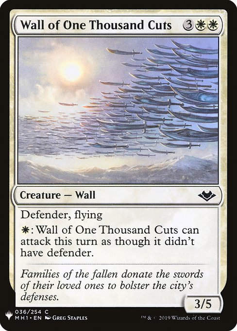 Wall of One Thousand Cuts (PLST) (MH1-36)