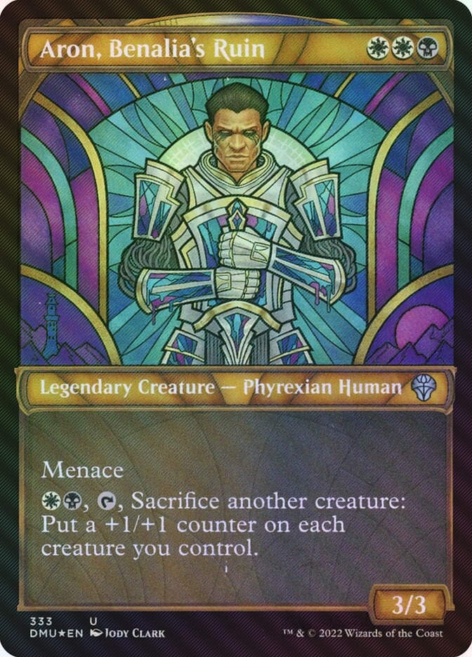 Aron, Benalia's Ruin (DMU) (333) / Showcase / Textured Foil