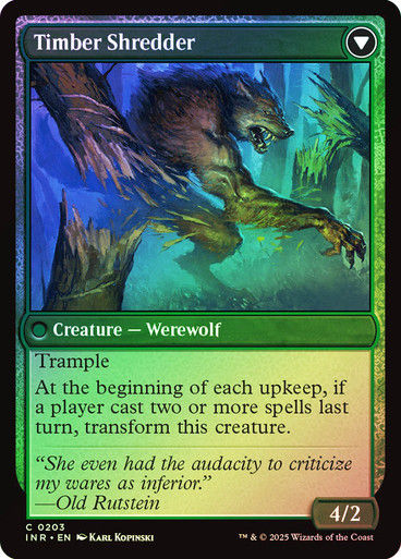Hinterland Logger // Timber Shredder (INR) (203) / Foil — cara 2 de 2