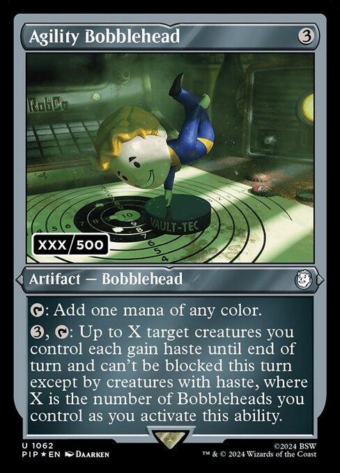 Agility Bobblehead (pip) (1062) / Extended Surge Foil