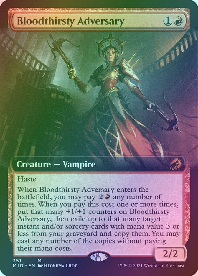 Bloodthirsty Adversary (MID) (351) / Extended Art / Foil