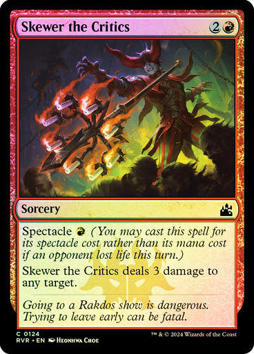 Skewer the Critics (rvr) (124) / Foil