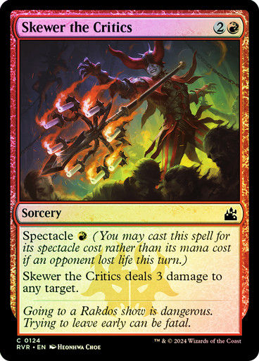 Skewer the Critics (rvr) (124) / Foil