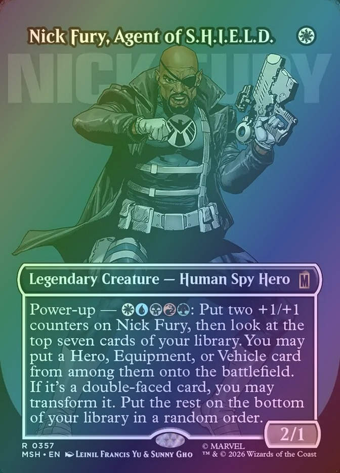 Nick Fury, Agent of S.H.I.E.L.D. (MSH) (357) / Borderless / Foil
