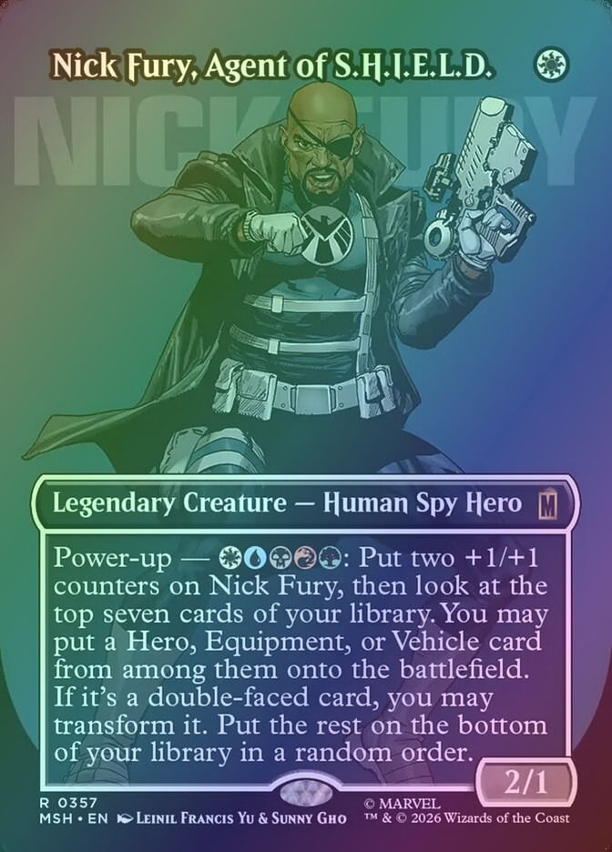 Nick Fury, Agent of S.H.I.E.L.D. (MSH) (357) / Borderless / Foil