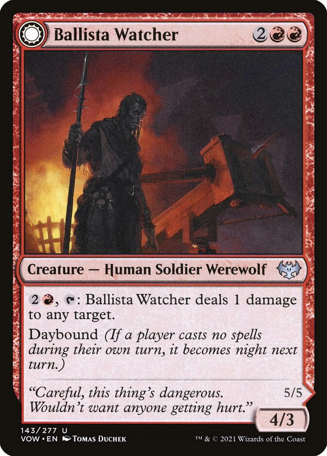 Ballista Watcher // Ballista Wielder (VOW) (143) — cara 1 de 2