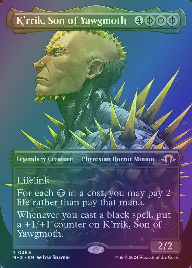 K'rrik, Son of Yawgmoth (MH3) (365) / Borderless / Foil
