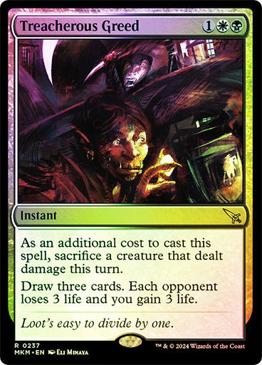 Treacherous Greed (mkm) (237) / Foil