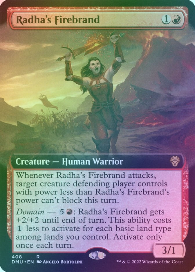 Radha's Firebrand (DMU) (408) / Extended Art / Foil
