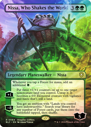 Nissa, Who Shakes the World (blc) (84) / Borderless Foil