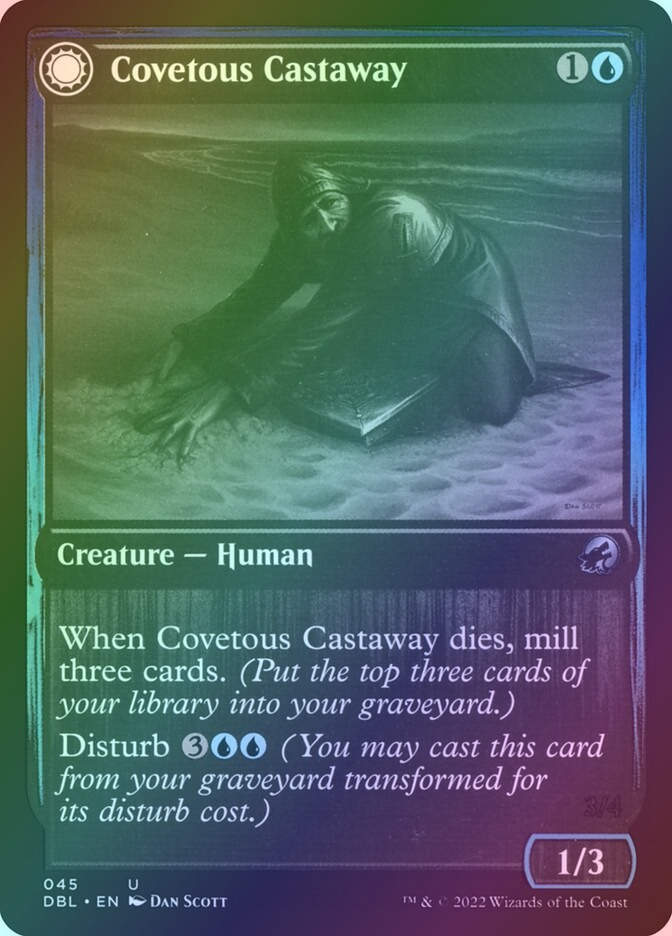 Covetous Castaway // Ghostly Castigator (DBL) (45) / Foil