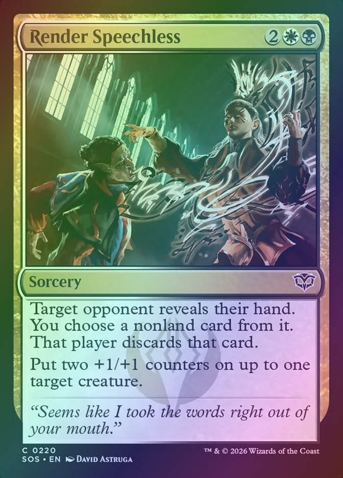 Render Speechless (SOS) (220) / Foil