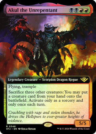 Akul the Unrepentant (otj) (346) / Foil Extended