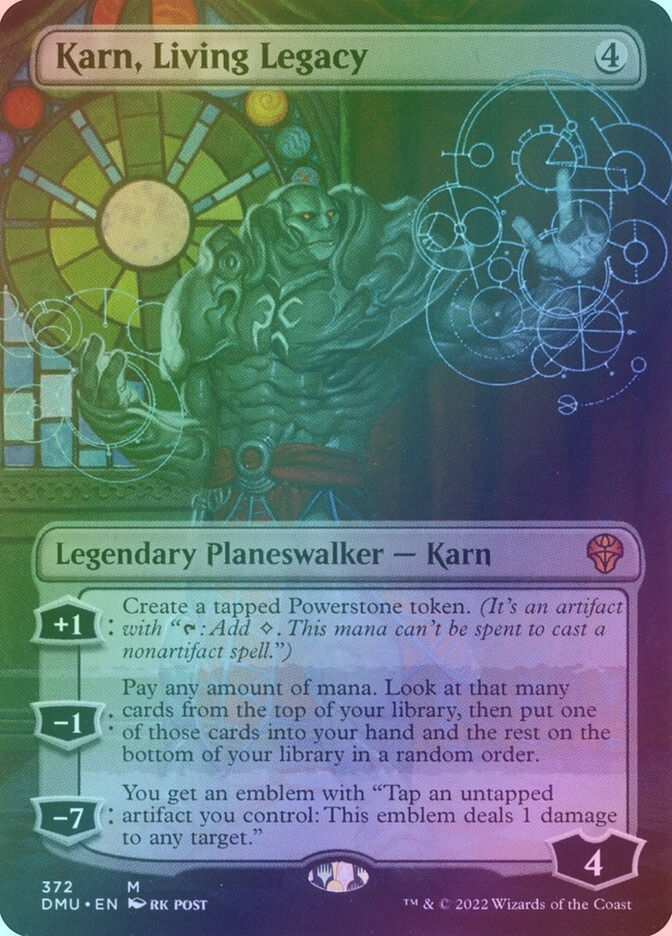 Karn, Living Legacy (DMU) (372) / Borderless / Foil