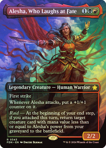 Alesha, Who Laughs at Fate (FDN) (343) / Foil / Borderless