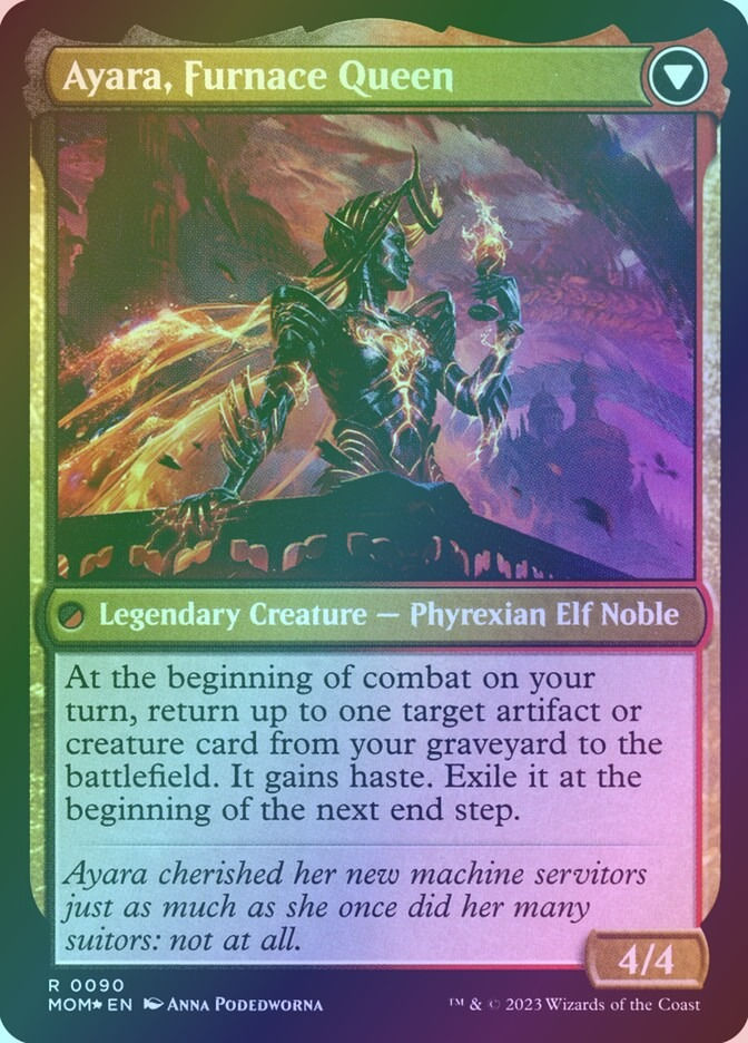 Thumbnail: Ayara, Widow of the Realm // Ayara, Furnace Queen (PMOM) (90s) / Foil