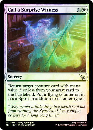 Call a Surprise Witness (mkm) (6) / Foil
