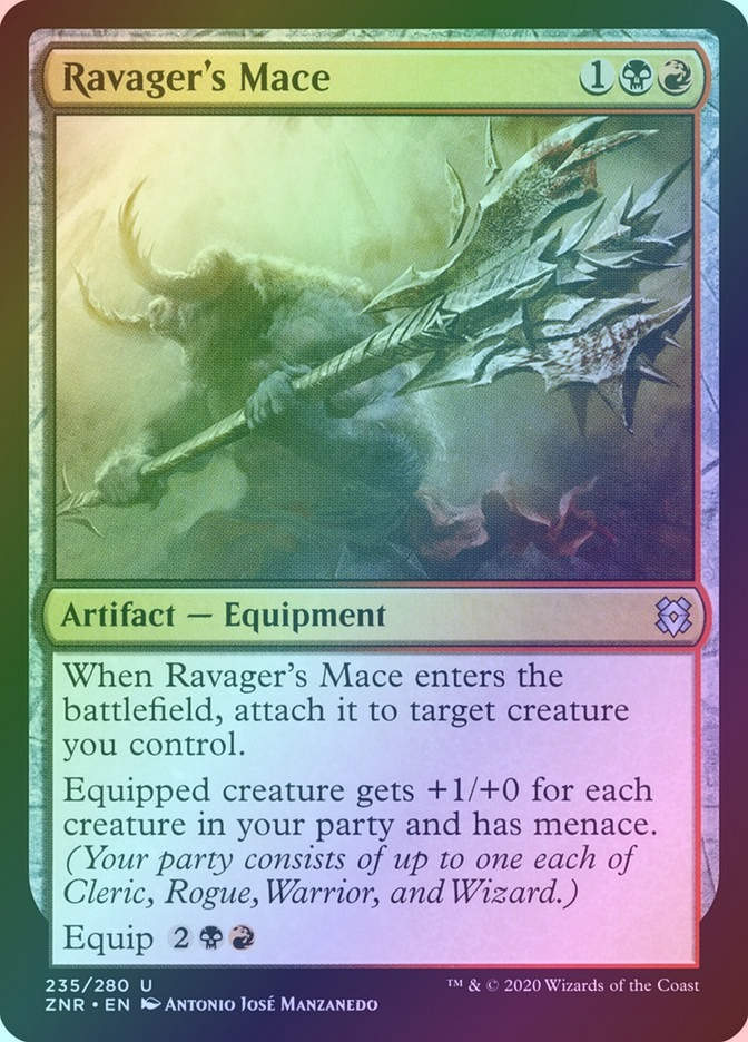 Ravager's Mace (ZNR) (235) / Foil