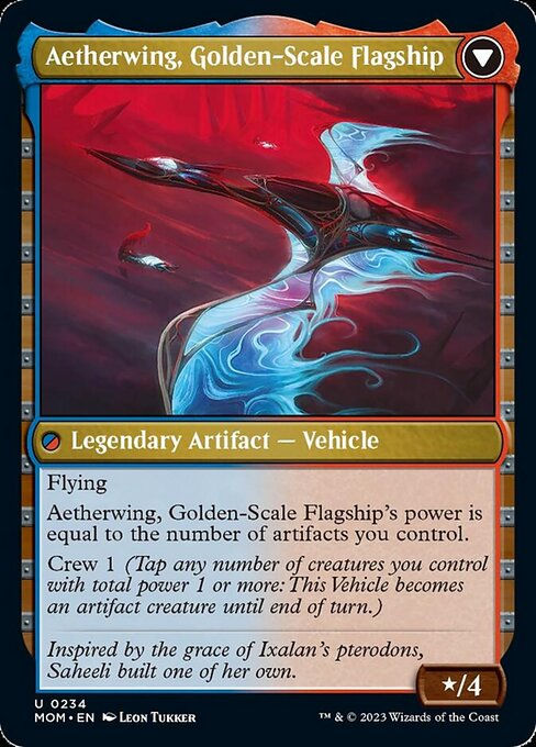 Invasion of Kaladesh // Aetherwing, Golden-Scale Flagship (mom) — cara 2 de 2
