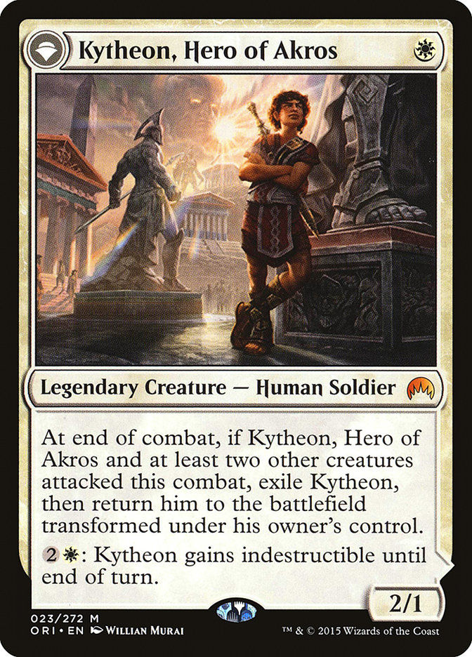 Kytheon, Hero of Akros // Gideon, Battle-Forged (ORI) (23) — cara 1 de 2