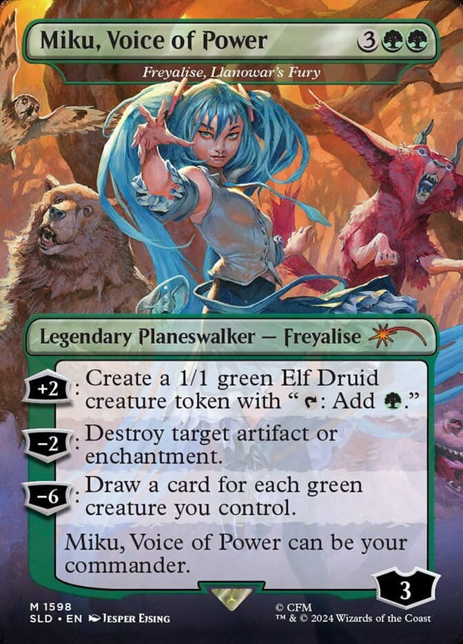 Freyalise, Llanowar's Fury (SLD) (1598) / Borderless