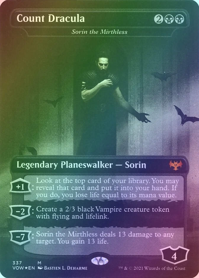 Sorin the Mirthless (VOW) (337) / Borderless / Foil