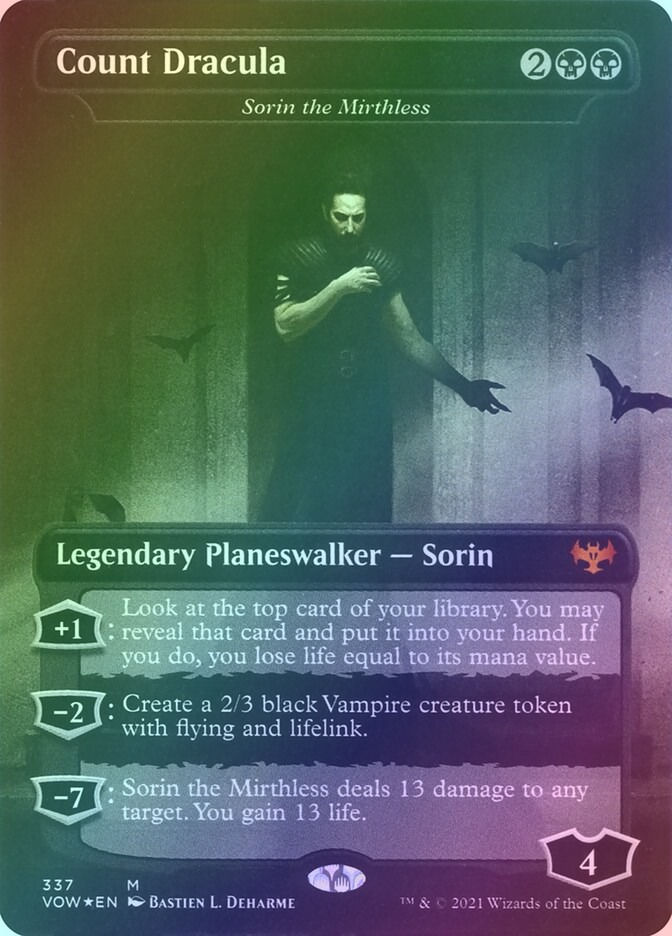 Sorin the Mirthless (VOW) (337) / Borderless / Foil