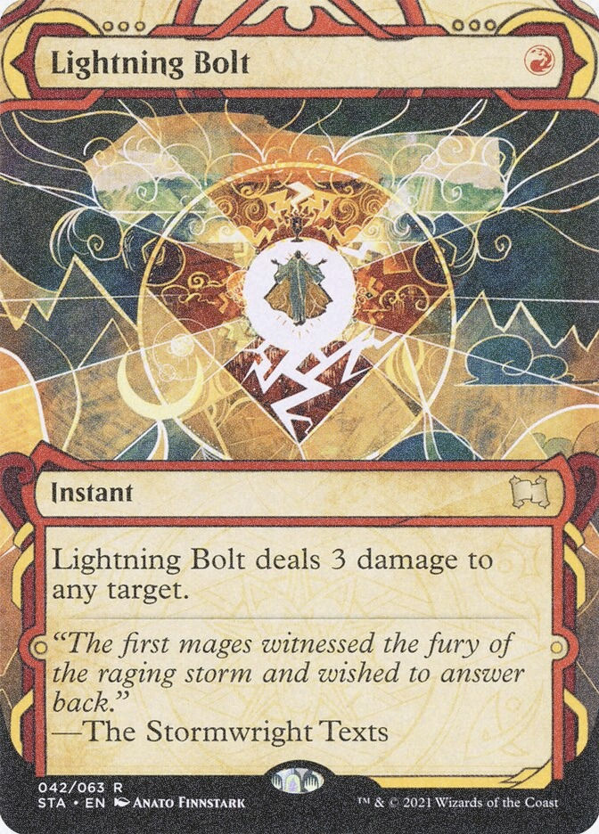 Lightning Bolt (STA) (42) / Borderless / Showcase / Foil Etched