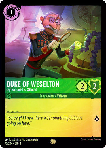 Duke of Weselton - Opportunistic Official (LOR_TFC) / Foil