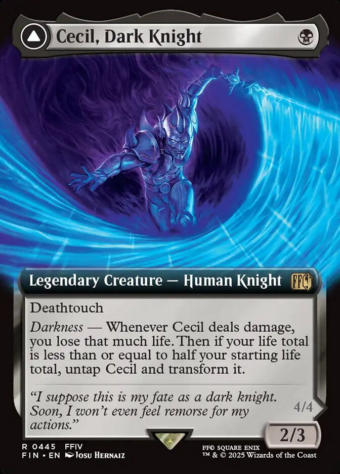 Cecil, Dark Knight // Cecil, Redeemed Paladin (FIN) (445) / Extended Art — cara 1 de 2