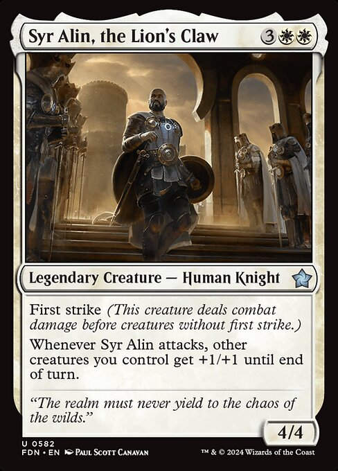 Syr Alin, the Lion's Claw (FDN) (582) (Starter)