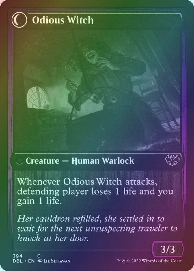 Ragged Recluse // Odious Witch (DBL) (394) / Foil — cara 2 de 2