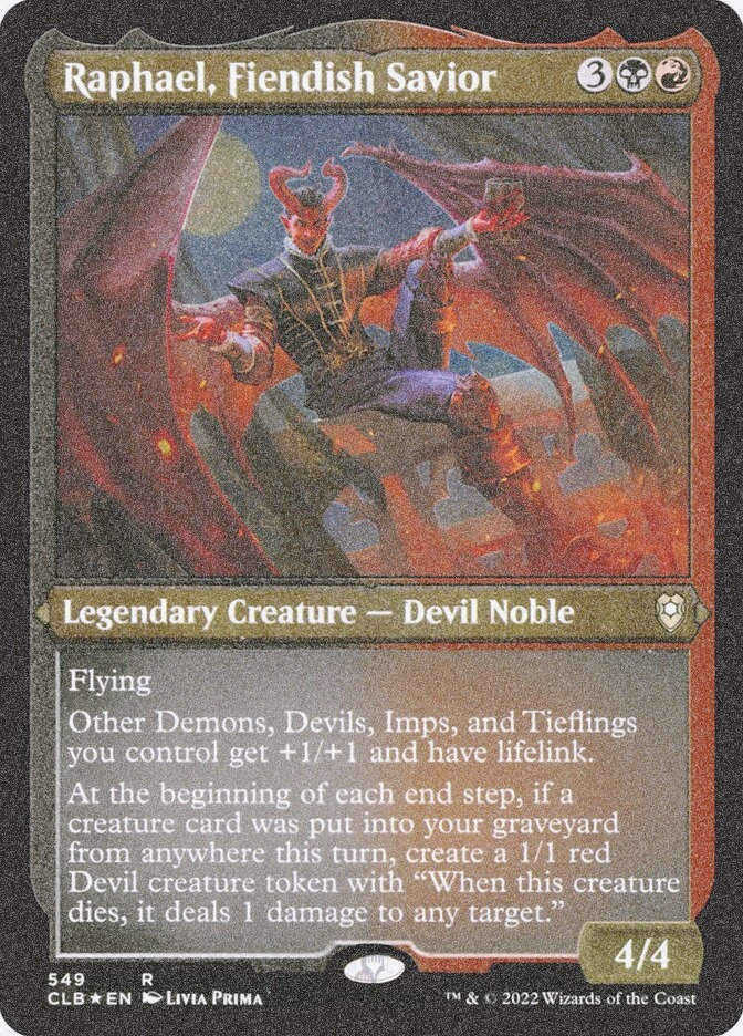 Raphael, Fiendish Savior (CLB) (549) / Foil Etched