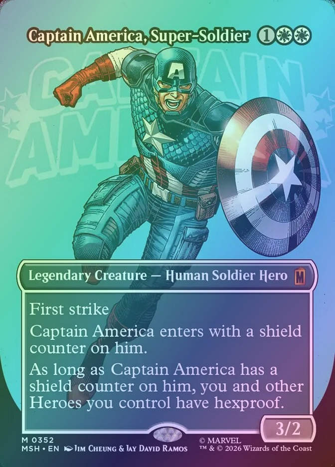 Captain America, Super-Soldier (MSH) (352) / Borderless / Foil