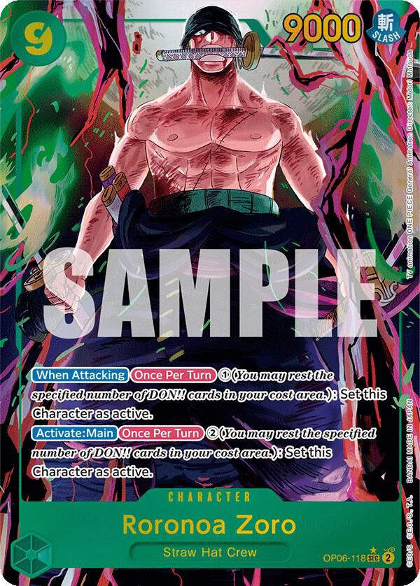 Roronoa Zoro (Alternate Art) (OP06-118) / Foil