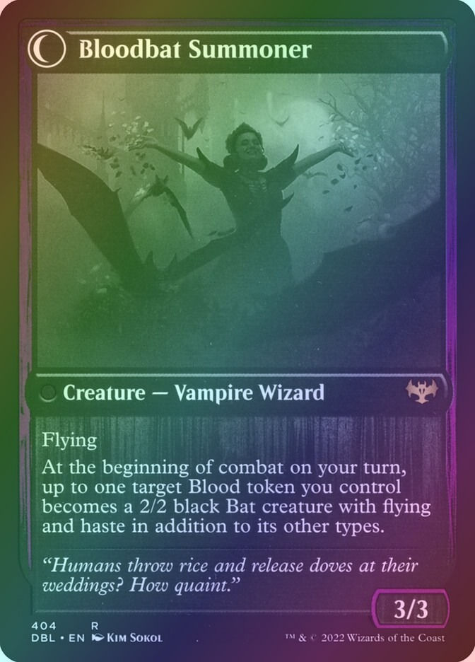 Voldaren Bloodcaster // Bloodbat Summoner (DBL) (404) / Foil — cara 2 de 2