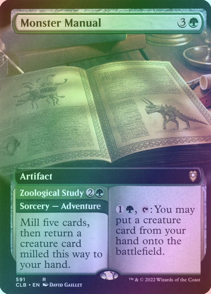 Monster Manual // Zoological Study (CLB) (591) / Extended Art / Foil