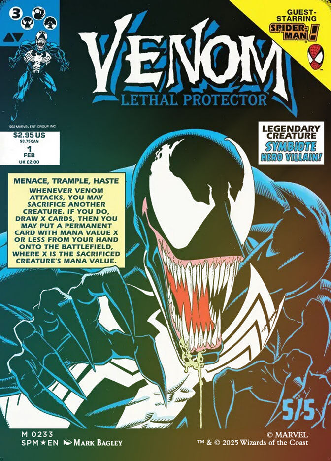 Eddie Brock // Venom, Lethal Protector (SPM) (233) / Borderless / Foil — cara 2 de 2