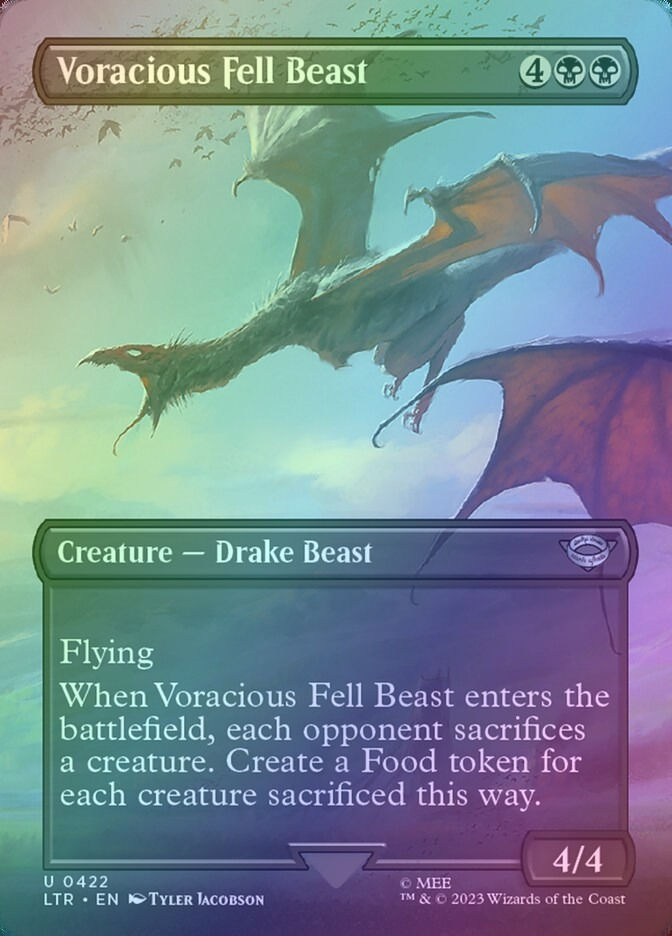 Voracious Fell Beast (LTR) (422) / Borderless / Foil